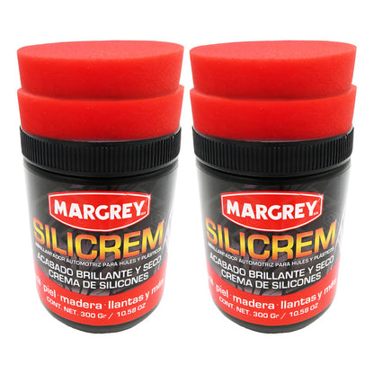 2abrillantador Para Llantas Y Plásticos Con Esponja Silicrem Blanco
