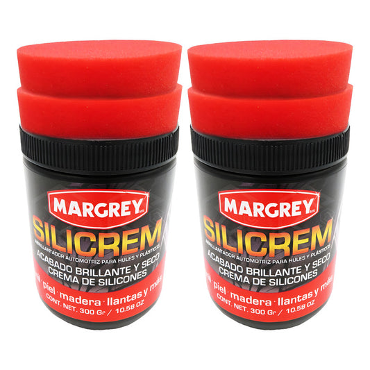 2abrillantador Para Llantas Y Plásticos Con Esponja Silicrem Blanco