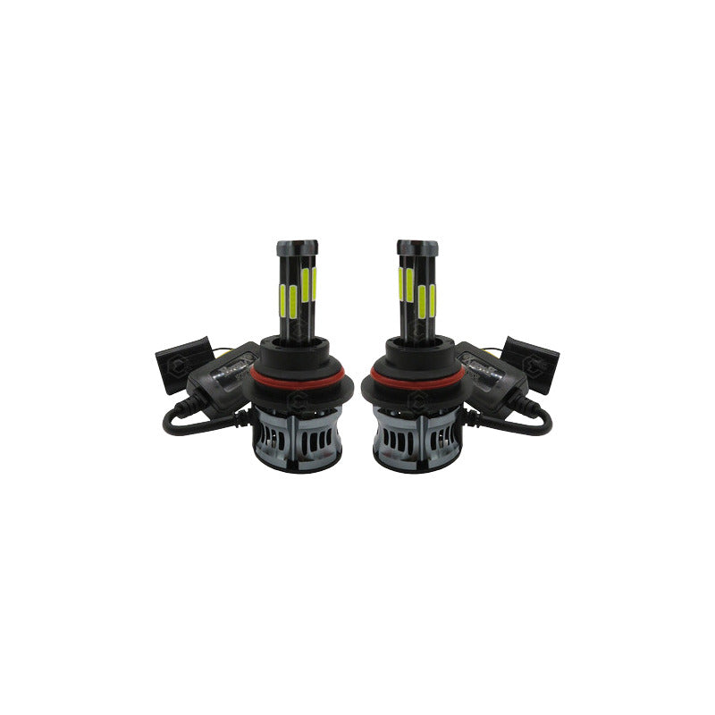 Kit Focos 9004 Led Cob 10 Caras Ventilador Alta Y Baja 360° 9004