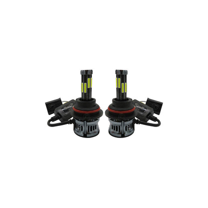Kit Focos 9004 Led Cob 10 Caras Ventilador Alta Y Baja 360° 9004