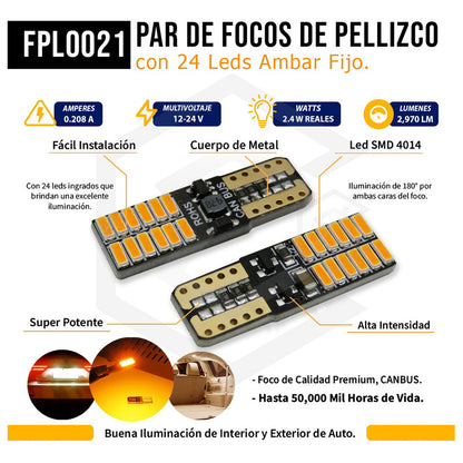 Kit De 50 Focos De 24 Leds 12v Canbus Envío Gratis