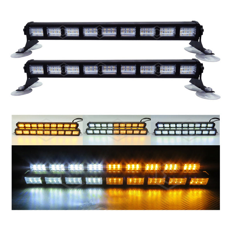 Barra 162 Leds 19 Funciones 9 Módulos Bicolor Estrobo 12-24v