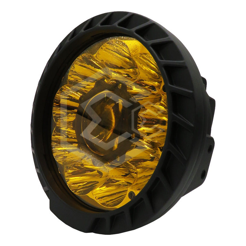 Faros Universales Redondo 10 Leds Hiper Lupa Fijo 7'' 12-24v