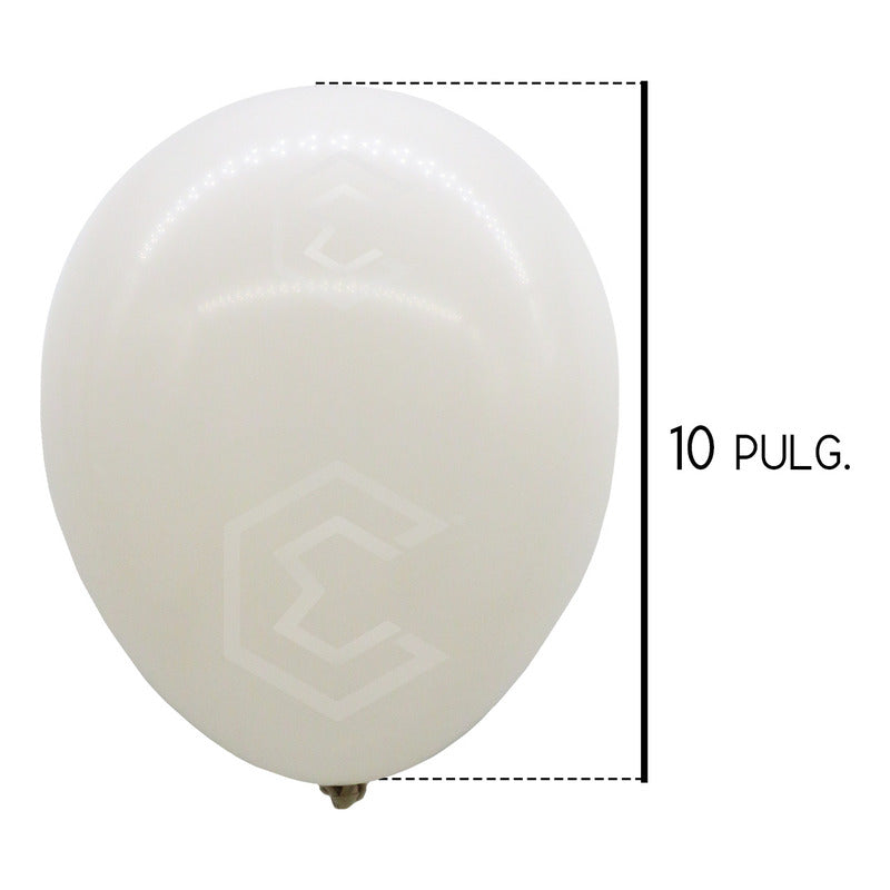 Bolsa 100 Globos Crema Beige Brilloso #10 Fiesta Bodas Latex Crema