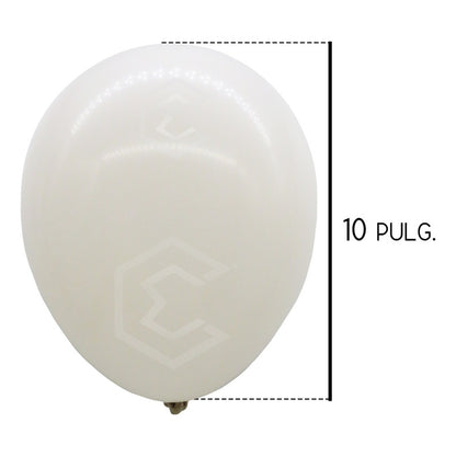 Bolsa 100 Globos Crema Beige Brilloso #10 Fiesta Bodas Latex Crema