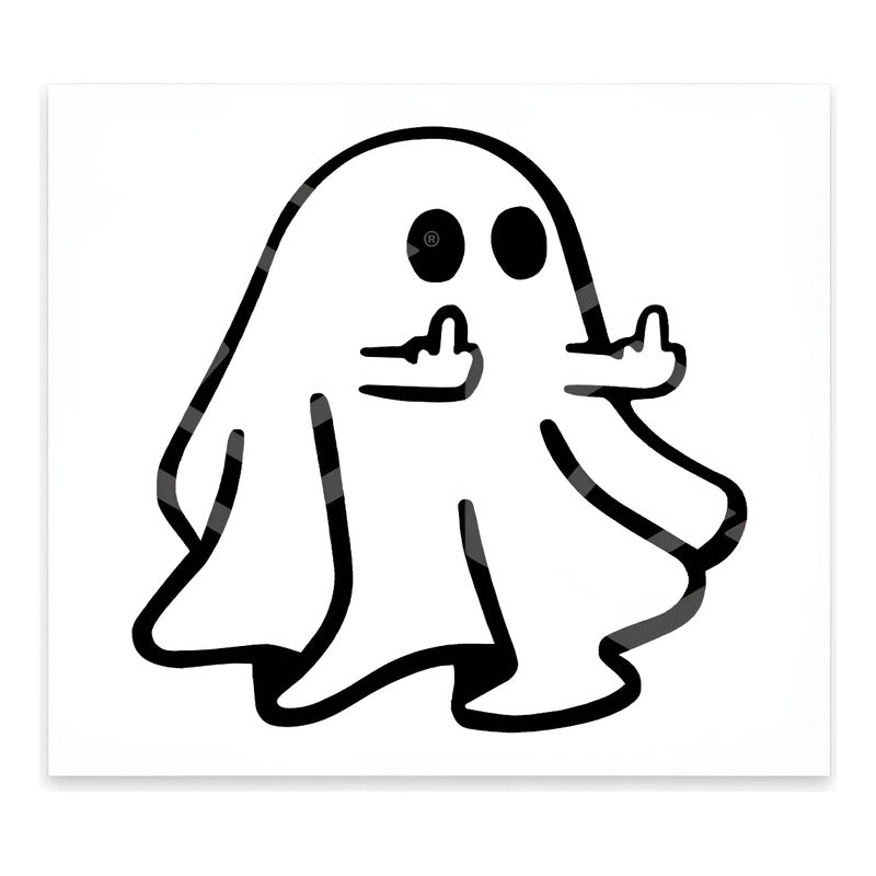 Calcomanía Fantasma Grosero Sticker Vinil Auto Moto 10 X10cm