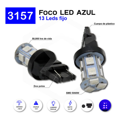 2 Focos 1157 1156 1176 3157 7440 7443 13 Leds Fijo Par Focos