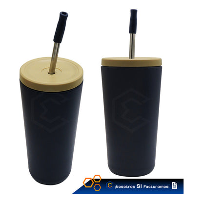 Termo Vaso Personalizado Nombre Logo Láser 750ml Acero Inox