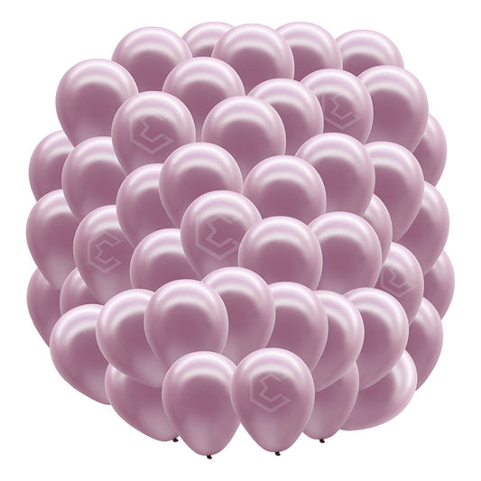 Bolsa 100 Globos Rosa Lila Metalico #5 Fiestas Bodas Latex Rosa