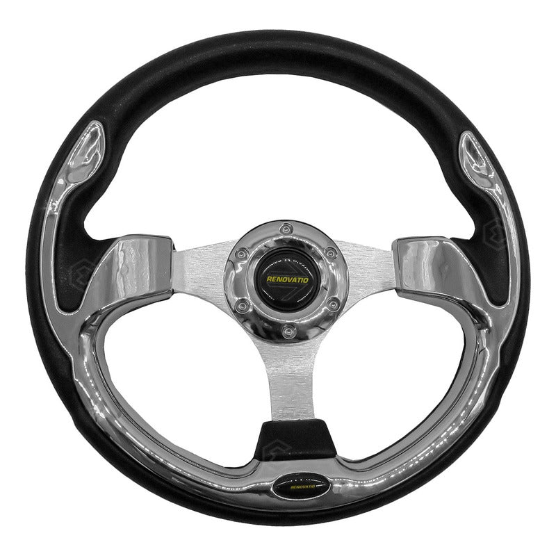 Volante Deportivo Universal De Metal Con Acabado Gloss 32cm