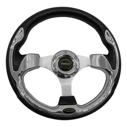 Volante Deportivo Universal De Metal Con Acabado Gloss 32cm