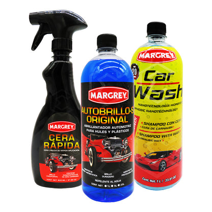 Auto Brillo,shampoo Car Wash,cera Rapida Margrey