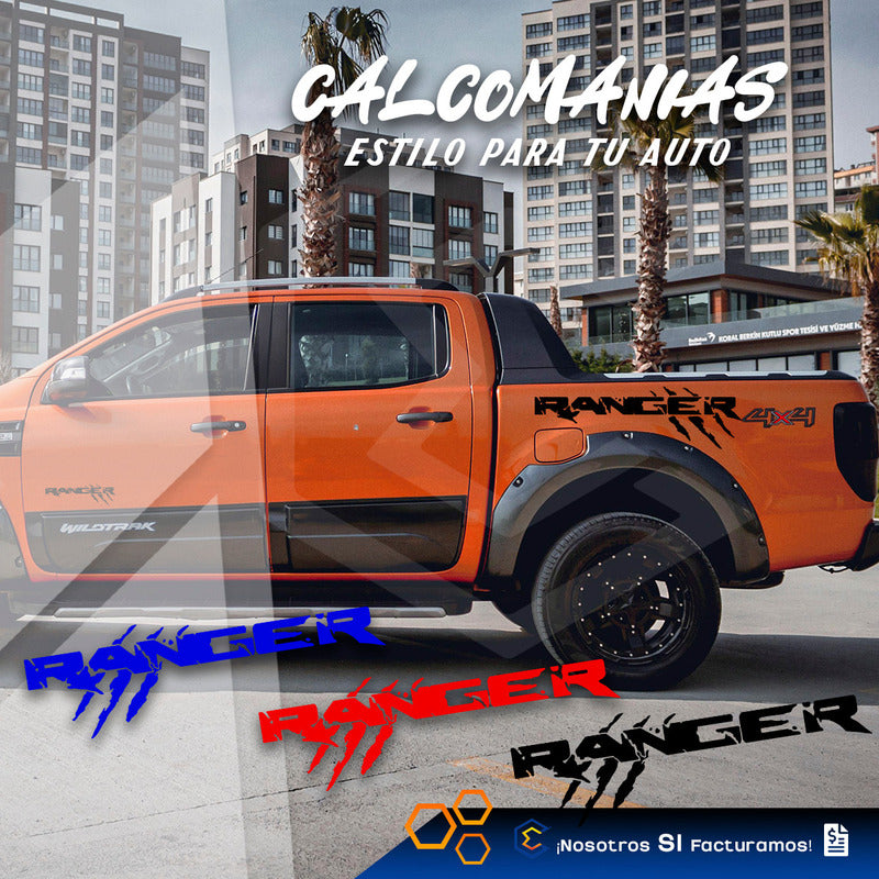Calcomanía Ford Ranger Garra Sticker Vinil 6 Piezas Espatula