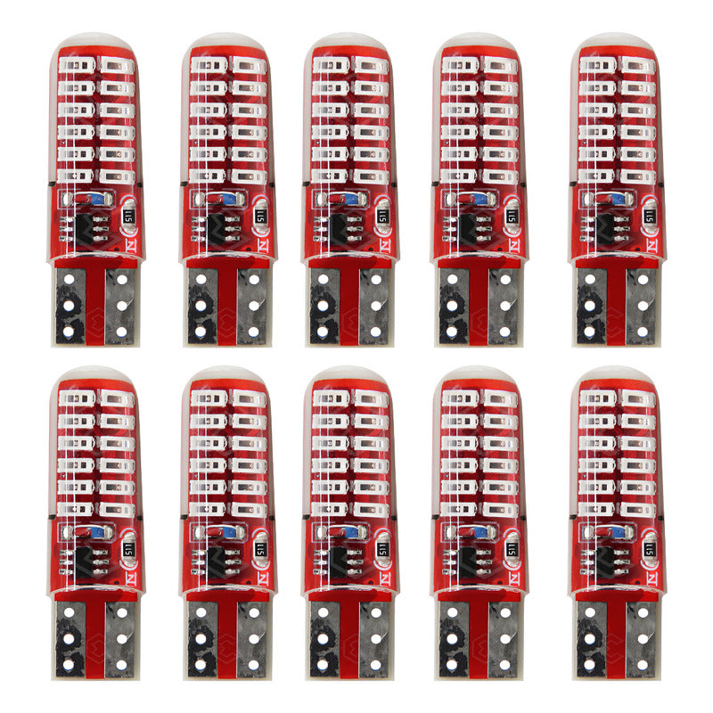 Kit 10 Focos De Pellizco 24 Leds Smd T10 Gel Luz Estrobo 12v