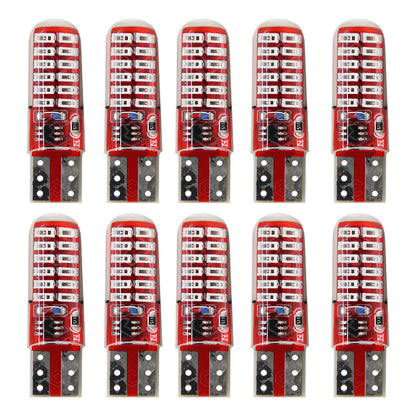 Kit 10 Focos De Pellizco 24 Leds Smd T10 Gel Luz Estrobo 12v