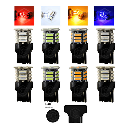 Par Focos 21 Led 7440 Cuarto Direccional Función Estrobo 12v