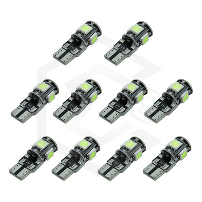 Kit De 10 Focos De Pellizco T10 5  Leds 5050 Alta Potencia