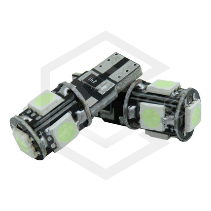 Kit De 10 Focos De Pellizco T10 5  Leds 5050 Alta Potencia