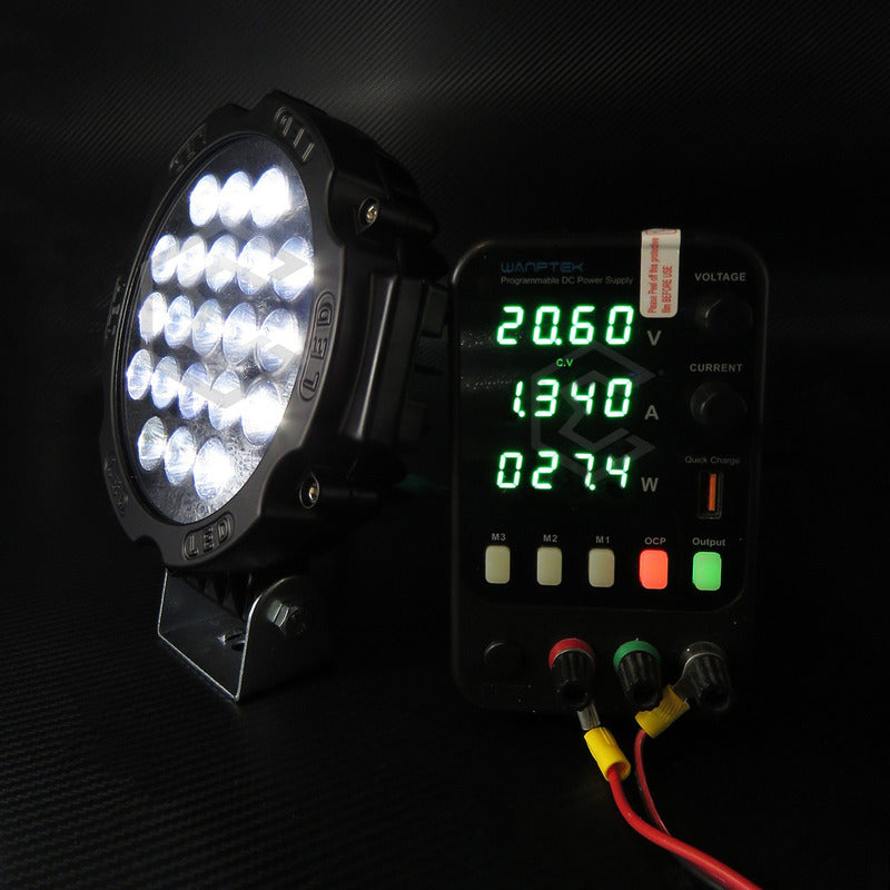 Faro Cree Redondo Universal 21 Led Blanco/ambar Fijo 7'' 24v