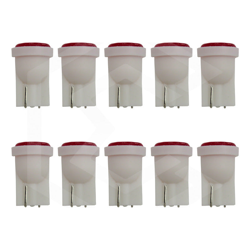 Kit De 10 Focos De Pellizco T10 1  Led Cob Alta Potencia 12v