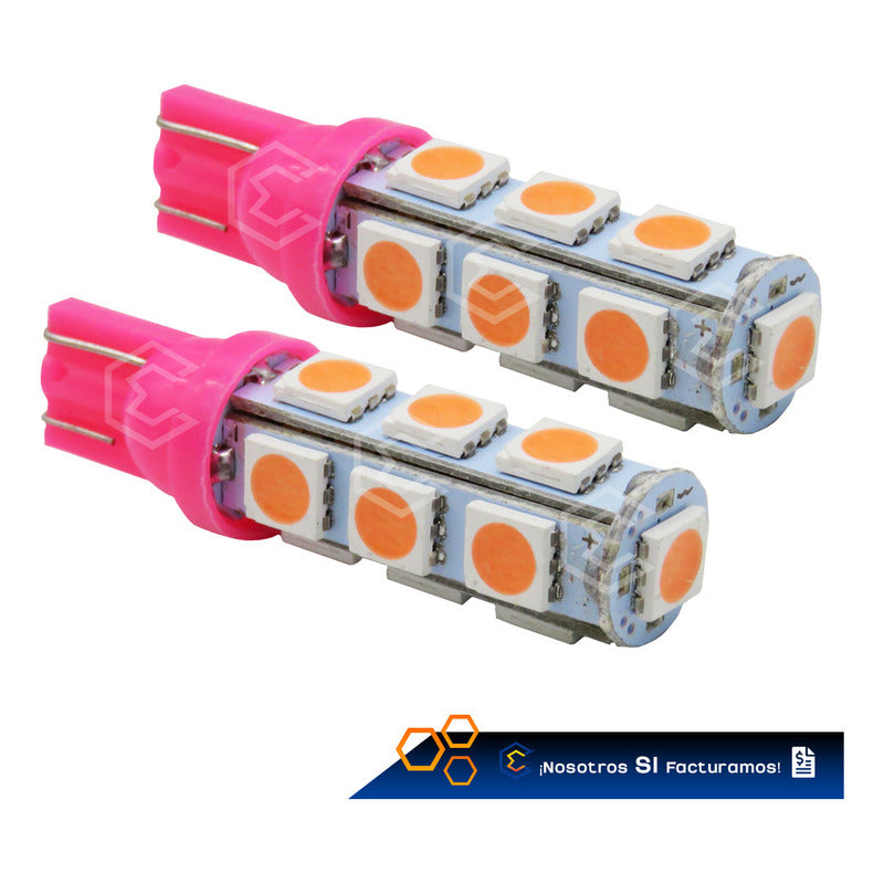 Kit 10 Focos Pellizco 13 Leds 5050 T10-158 Cuartos Stop 12v