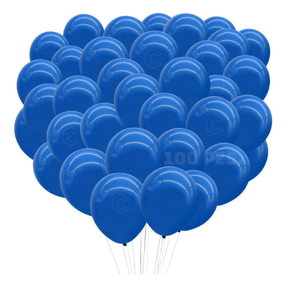 Bolsa 100 Globos Azul Brillosos #10 Fiestas Y Bodas Latex