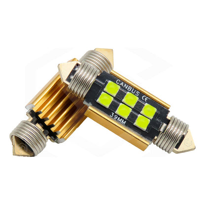 Par De Focos Luz Interior 31 36 39 41 Mm 6 Leds Canbus 12v
