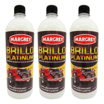 3 Brillo Platinum Tablero Y Llantas Silicona No Grasoso 1l