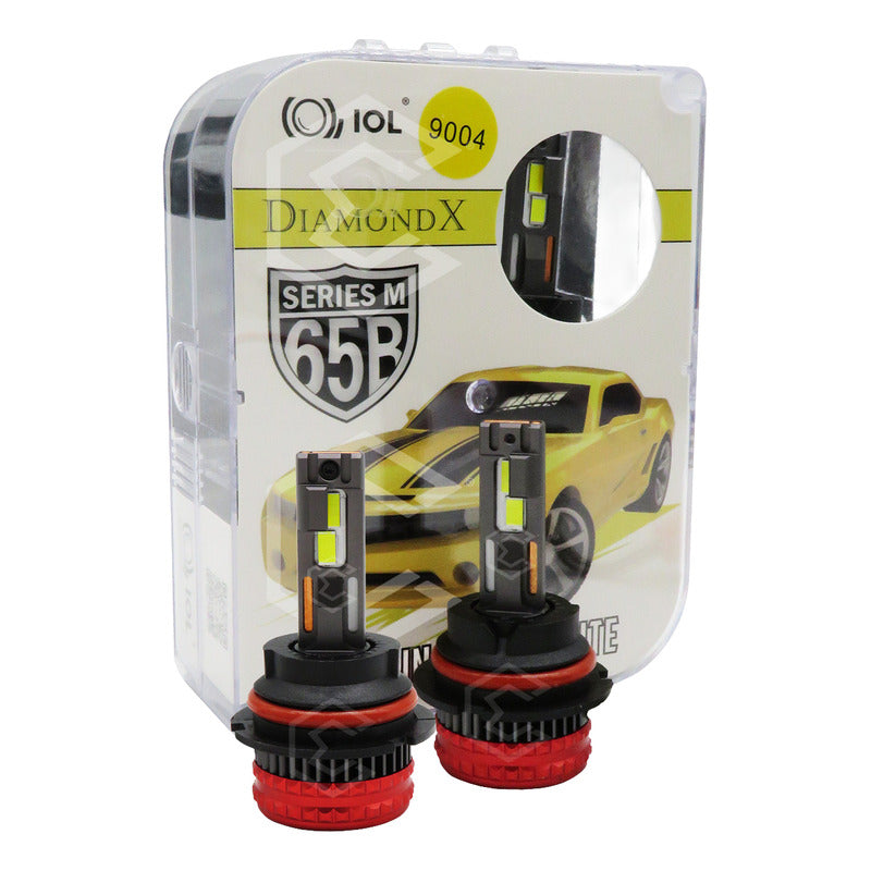 2 Focos 9004 12led Csp Bicolor Ventilador Alta Y Baja 14000l 9004