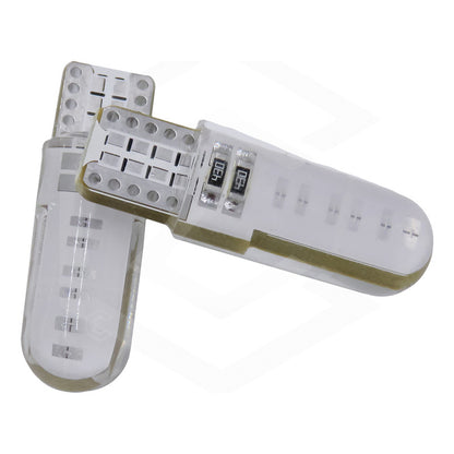 Kit De 10 Focos De Pellizco T10 12 Leds Cob Chip 80 Ma 12v