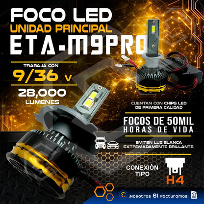2 Focos Led H4 Canbus Ventilador Alta Baja 28000lm 78w 9-36v H4