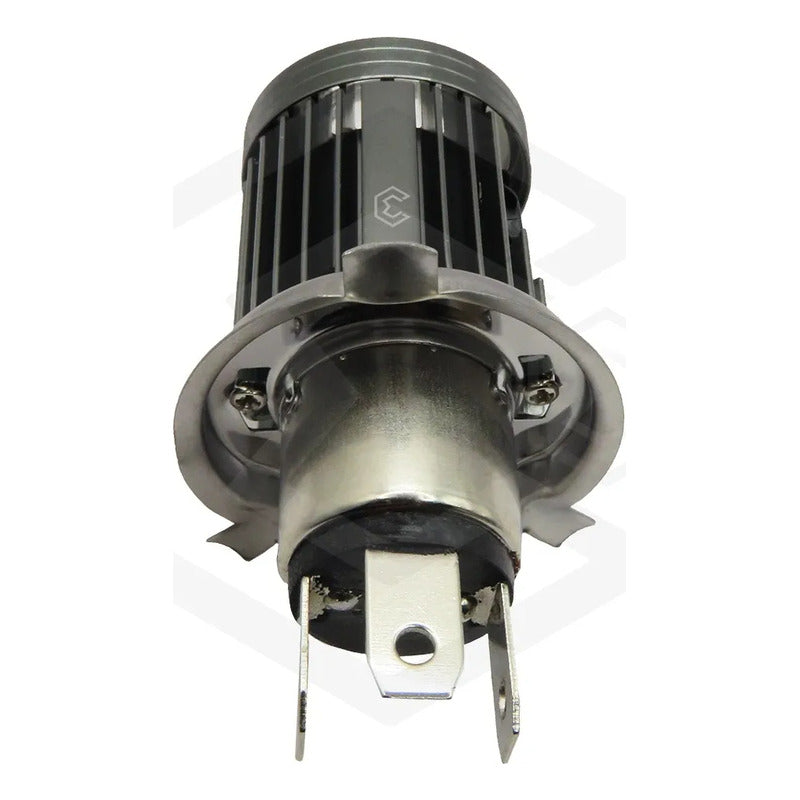 Foco Moto H4 Lupa Con Ventilador Ba20d Bicolor 6 Leds Csp