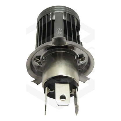 Foco Moto H4 Lupa Con Ventilador Ba20d Bicolor 6 Leds Csp