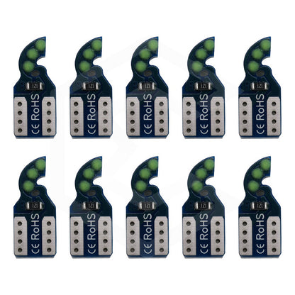 Kit De 10 Focos De Pellizco T10 6  Leds Cob Alta Potencia