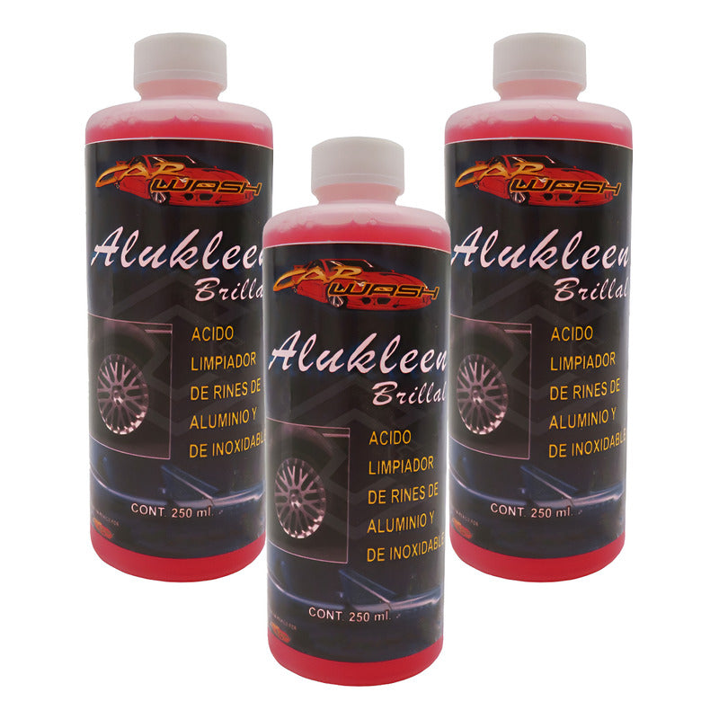 3 Acido Limpiador De Rines Aluminio Y Acero Inoxidable 250ml Rosa
