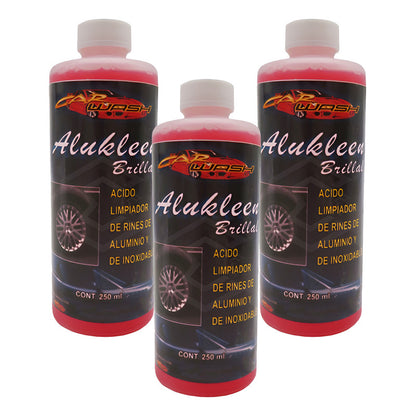 3 Acido Limpiador De Rines Aluminio Y Acero Inoxidable 250ml Rosa