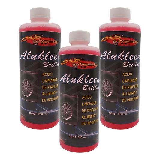 3 Acido Limpiador De Rines Aluminio Y Acero Inoxidable 250ml Rosa