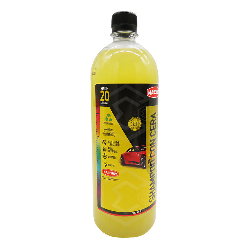 3 Shampoo Con Cera Platinum Auto Moto 1l Alta Espuma Margrey