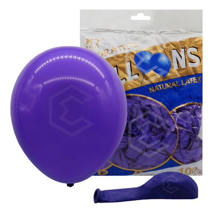 Bolsa 100 Globos Morado Brillosos #10 Fiestas Y Bodas Latex