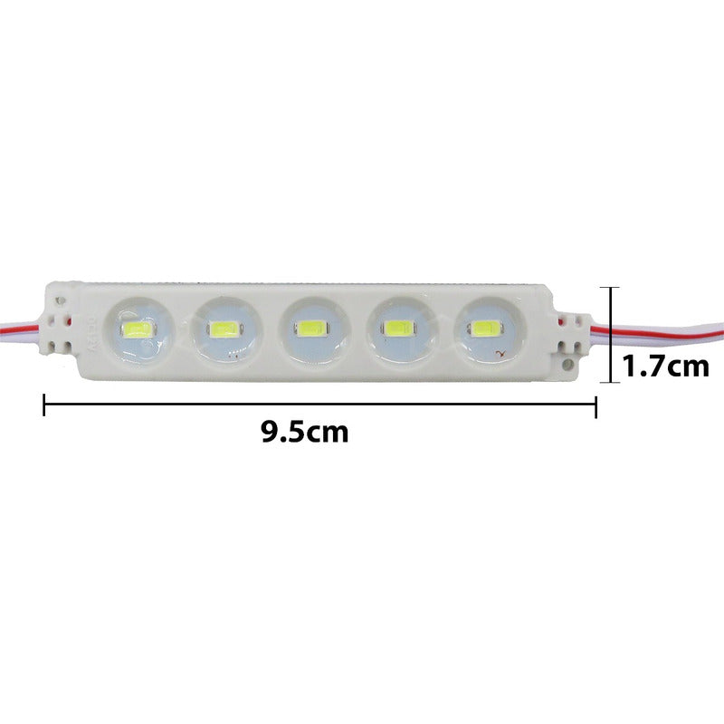20 Modulos De 5 Leds 5630 Hiper Led Ip65 Contra Agua Color