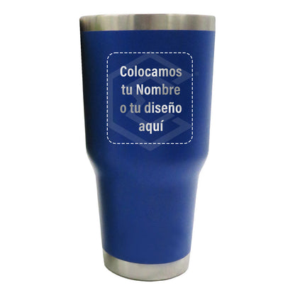 Termo Vaso Personalizado Nombre O Logo Láser 30oz Acero Inox