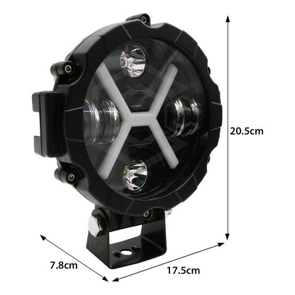4 Faros De Led Auxiliar Luz Blanca En X 24000lm 6 Led 12-24v Blanco