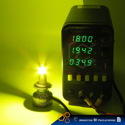 Kit Focos 12led Csp Ambar H7 M65s Ventilador Alta Baja 34.9w H7 Ambar