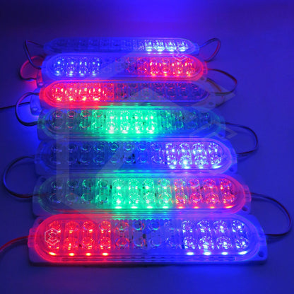Modulo 24 Led Ovalado Multiusos Doble Jumbo Rgb 2 Funciones