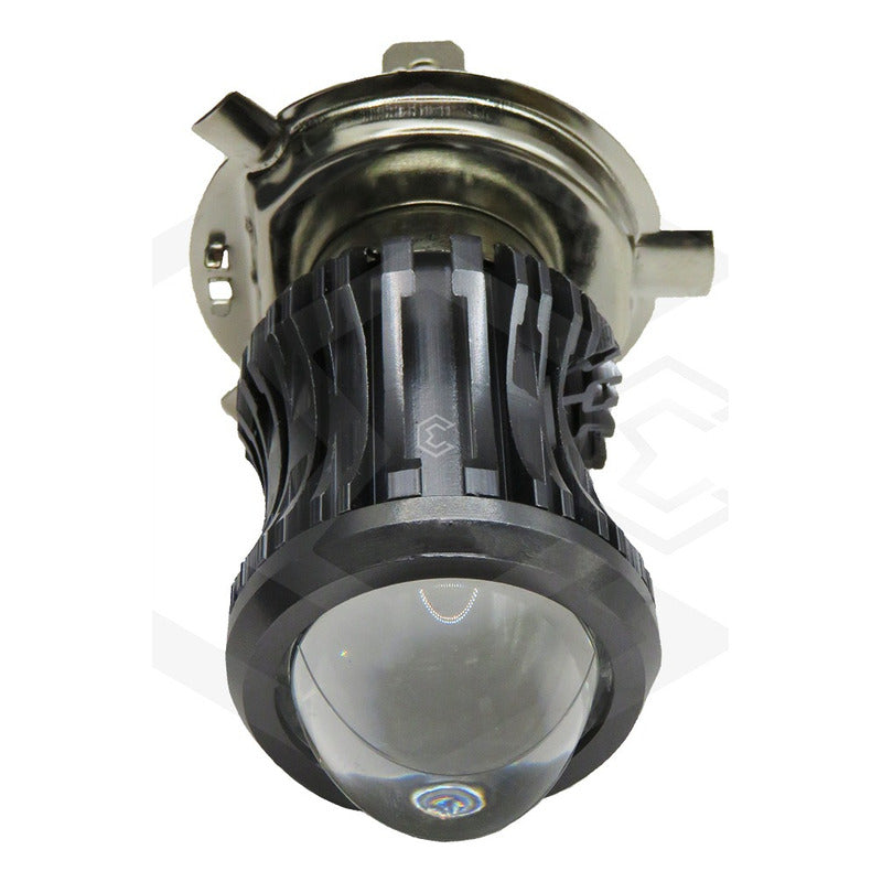 Foco Moto H4 Lupa Proyector Bicolor 30 Leds 2 Funciones H4