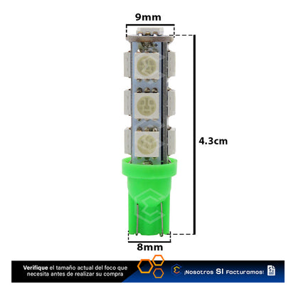 Par De Focos Pellizco 13 Leds 5050 T10-158 Cuartos Stop 12v