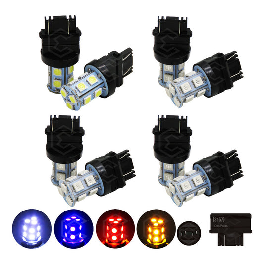 Par De Focos 3157 13 Leds Cuartos Stop Direccional Fijo 12v