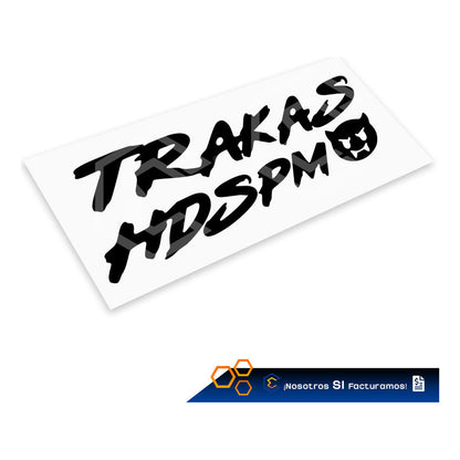 Calcomanía Trakas Hdspm Sticker Vinil Auto Moto 20cm X 9cm