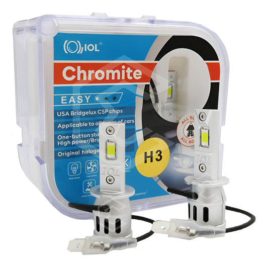 Kit 2 Focos H3 12 Leds Csp Chromite Alta Baja 18.6w 8,000lm H3