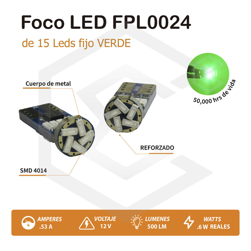 Kit 5 Par Focos De Pellizco 15 Led Canbus Alta Intensidad